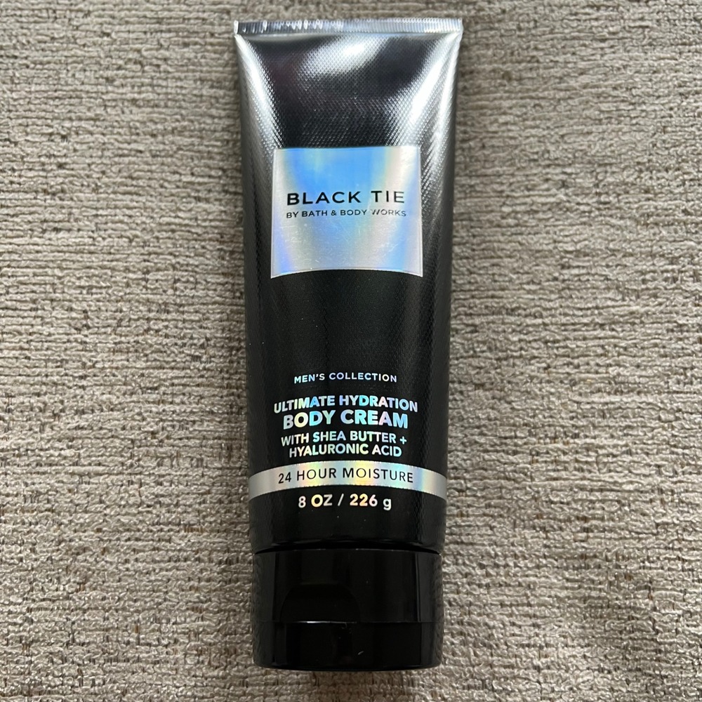 Bath & Body Works Black Tie Mens Ultimate Hydration Body Cream 8oz Hyaluronic